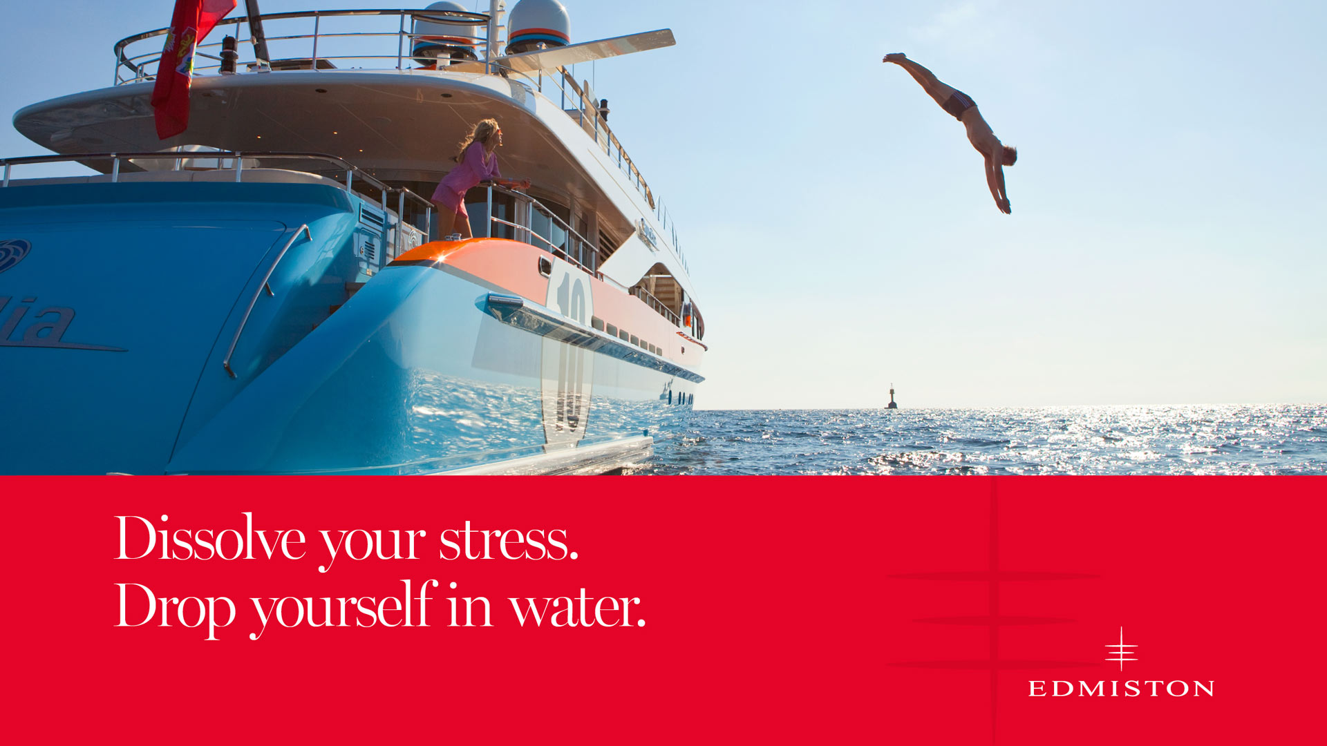 Dissolve your stress. Drop yourself in water.