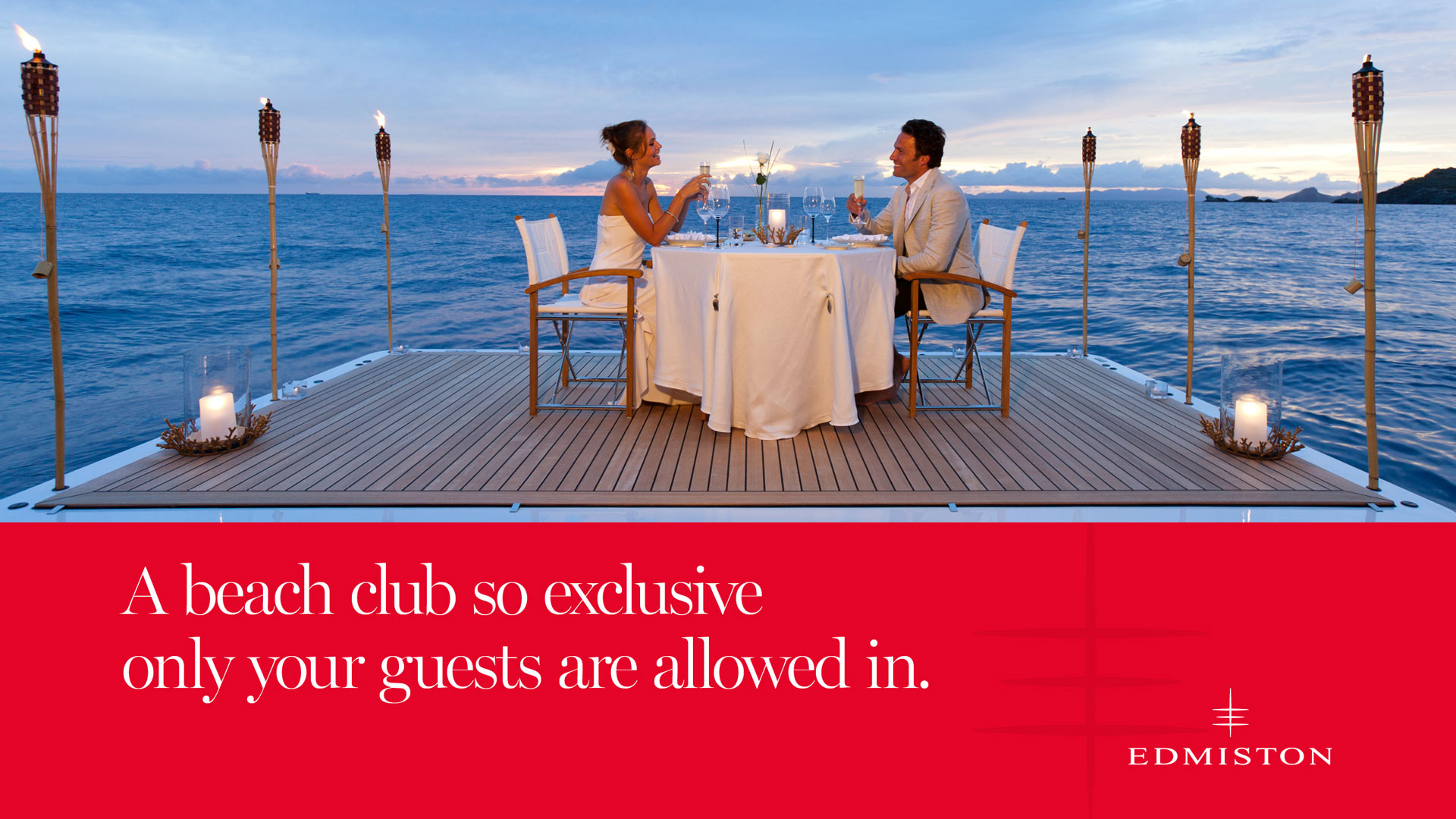 A beach club so exclusive only your guests are allowed in.